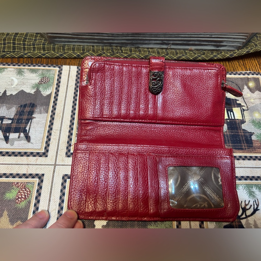 Brighton Red Embossed Wallet - Picture 5 of 6
